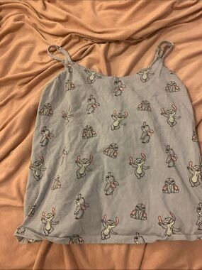 Women’s Light Blue Lilo & Stitch Print Cami Tank Top